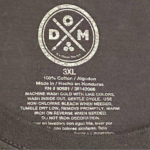 Dragon T-shirt Gray Azure Dragons Lightning Castle Size Men's 3XL - Picture 4 of 5